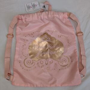 Bibbidi Bobbidi Boutique Pink and Gold Kids Drawstring Bag